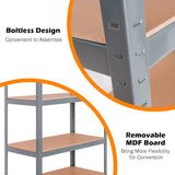 NNECW 5-Tier Storage Shelves with Freestanding Shelving Unit for Garage-Grey