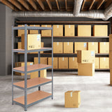 NNECW 5-Tier Storage Shelves with Freestanding Shelving Unit for Garage-Grey