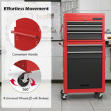 NNECW 6-Drawer Rolling Lockable Tool Chest for Garage &amp; Factory &amp; Workshop -Multicolour