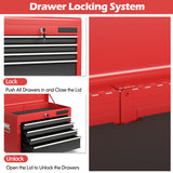 NNECW 6-Drawer Rolling Lockable Tool Chest for Garage &amp; Factory &amp; Workshop -Multicolour