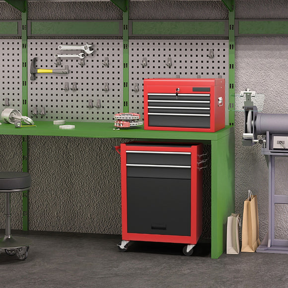 NNECW 6-Drawer Rolling Lockable Tool Chest for Garage & Factory & Workshop -Multicolour
