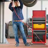 NNECW 2-In-1 High Capacity Rolling Tool Chest with Handle &amp; 4 Wheels for Garage-Multicolour