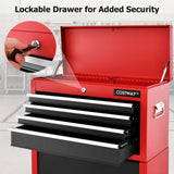 NNECW 2-In-1 High Capacity Rolling Tool Chest with Handle &amp; 4 Wheels for Garage-Multicolour