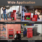 NNECW 6-Drawer Rolling Lockable Tool Chest for Garage &amp; Factory &amp; Workshop -Red
