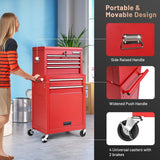 NNECW 6-Drawer Rolling Lockable Tool Chest for Garage &amp; Factory &amp; Workshop -Red