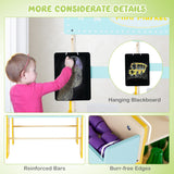 NNECW Kid's Pretend Play Grocery Store with Wooden Cash Register for Boys/Girls