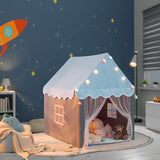 NNECW Kids Playhouse Tent with Washable Mat for Boys &amp; Girls-Blue
