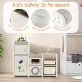 NNECW Multipurpose Toy Chest and Bookshelf with Magnetic Whiteboard