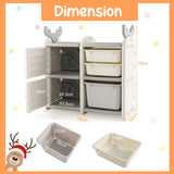 NNECW Kids Toy Storage Organizer with Antler Top for Playroom