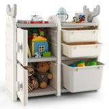NNECW Kids Toy Storage Organizer with Antler Top for Playroom
