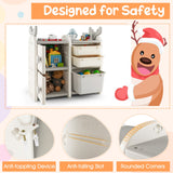 NNECW Kids Toy Storage Organizer with Antler Top for Playroom