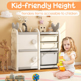 NNECW Kids Toy Storage Organizer with Antler Top for Playroom