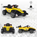 NNECW 12V Kids Electric Ride on Car with Remote Control 3-7 Years Old-Yellow