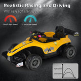 NNECW 12V Kids Electric Ride on Car with Remote Control 3-7 Years Old-Yellow