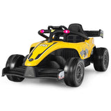 NNECW 12V Kids Electric Ride on Car with Remote Control 3-7 Years Old-Yellow