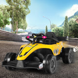 NNECW 12V Kids Electric Ride on Car with Remote Control 3-7 Years Old-Yellow