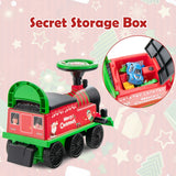 NNECW 6V Electric Kids Ride On Train Toy with Track &amp;amp; 6 Wheels-Green