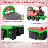 NNECW 6V Electric Kids Ride On Train Toy with Track &amp;amp; 6 Wheels-Green
