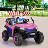 NNECW 12V 2-Seater Kids Ride On Car  with Light Music &amp;amp; Electric Remote Control-Pink