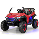 NNECW 12V 2-Seater Kids Ride On Car  with Light Music &amp;amp; Electric Remote Control-Red