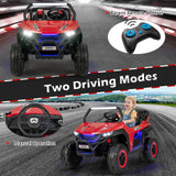 NNECW 12V 2-Seater Kids Ride On Car  with Light Music &amp;amp; Electric Remote Control-Red