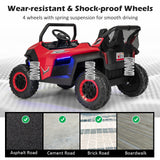 NNECW 12V 2-Seater Kids Ride On Car  with Light Music &amp;amp; Electric Remote Control-Red