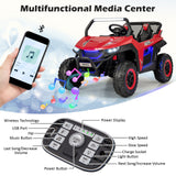 NNECW 12V 2-Seater Kids Ride On Car  with Light Music &amp;amp; Electric Remote Control-Red