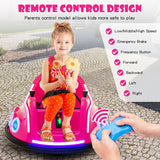 NNECW 12V Electric Ride On Car with Remote Control for Kids-Pink