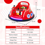 NNECW 12V Electric Ride On Car with Remote Control for Kids-Red
