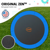 NNEDPE 8Ft Outdoor Round Blue Trampoline for Kids and Children