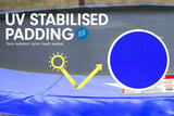 NNEDPE 6ft Trampoline Free Safety Net Spring Pad  Mat Ladder Basketball Blue