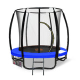NNEDPE 6ft Trampoline Free Safety Net Spring Pad  Mat Ladder -Blue