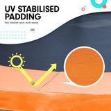 NNEDPE 8ft Round Spring Trampoline Free Safety Outer Net pad mat ladder shoe Tidy Basketball Orange