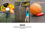 NNEDPE Trampoline 14 ft with Basketball set - Purple