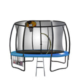 NNEDPE 6ft Trampoline Free Safety Net Spring Pad  Mat Ladder Basketball Blue