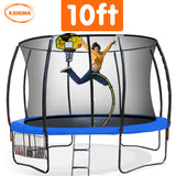 NNEDPE Trampoline 10ft with  Basket ball set - Blue