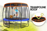 NNEDPE Trampoline 14 ft with Basketball set - Blue