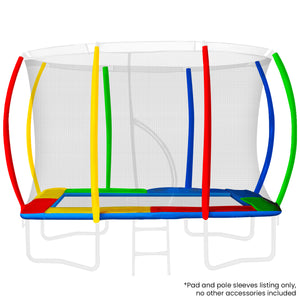 NNEDPE 6ft x 9ft Replacement Rectangular Trampoline Pad Rainbow