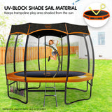 NNEDPE 10ft Removable Twister Trampoline Roof Shade Cover