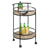 NNEDPE Reno Mini Bar Cart Caddy - Grey Oak