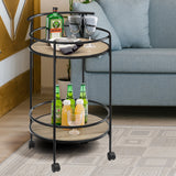 NNEDPE Reno Mini Bar Cart Caddy - Grey Oak