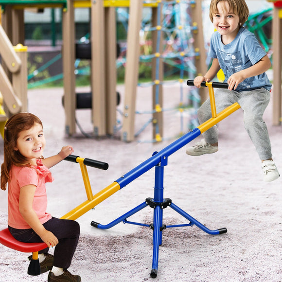 NNECW Kids Spinning Seesaw with Stopper Legs for Backyard and Playground