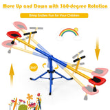 NNECW Kids Spinning Seesaw with Stopper Legs for Backyard and Playground