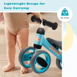 NNECW Baby Balance Bike with 4 Wheels &amp; Limited Steering for 1-2 Years Old-Blue