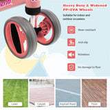 NNECW Baby Balance Bike with 4 Wheels &amp; Limited Steering for 1-2 Years Old-Pink
