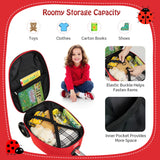 NNECW 2-IN-1 Skateboard Luggage with 3 Color Lighted Wheels for Kids-Red