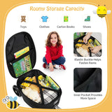 NNECW 2-IN-1 Skateboard Luggage with 3 Color Lighted Wheels for Kids-Yellow