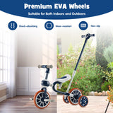 NNECW 4-in-1 Kids Trike Bike with Adjustable Parent Push Handle for Kids Aged 2-4-Navy