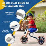 NNECW 4-in-1 Kids Trike Bike with Adjustable Parent Push Handle for Kids Aged 2-4-Navy