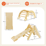 NNECW 7-in-1 Wood Triangle Climbing Toys for Toddlers 1+ Years Old